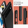 ACS03435 - Pixel 6 Case Thin Fit in black simply minimal. as simple as it can get.