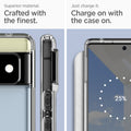 ACS03438 - Pixel 6 Case Ultra Hybrid in crystal clear superior material. crafted with the finest. just charge it. charge on with the case on.