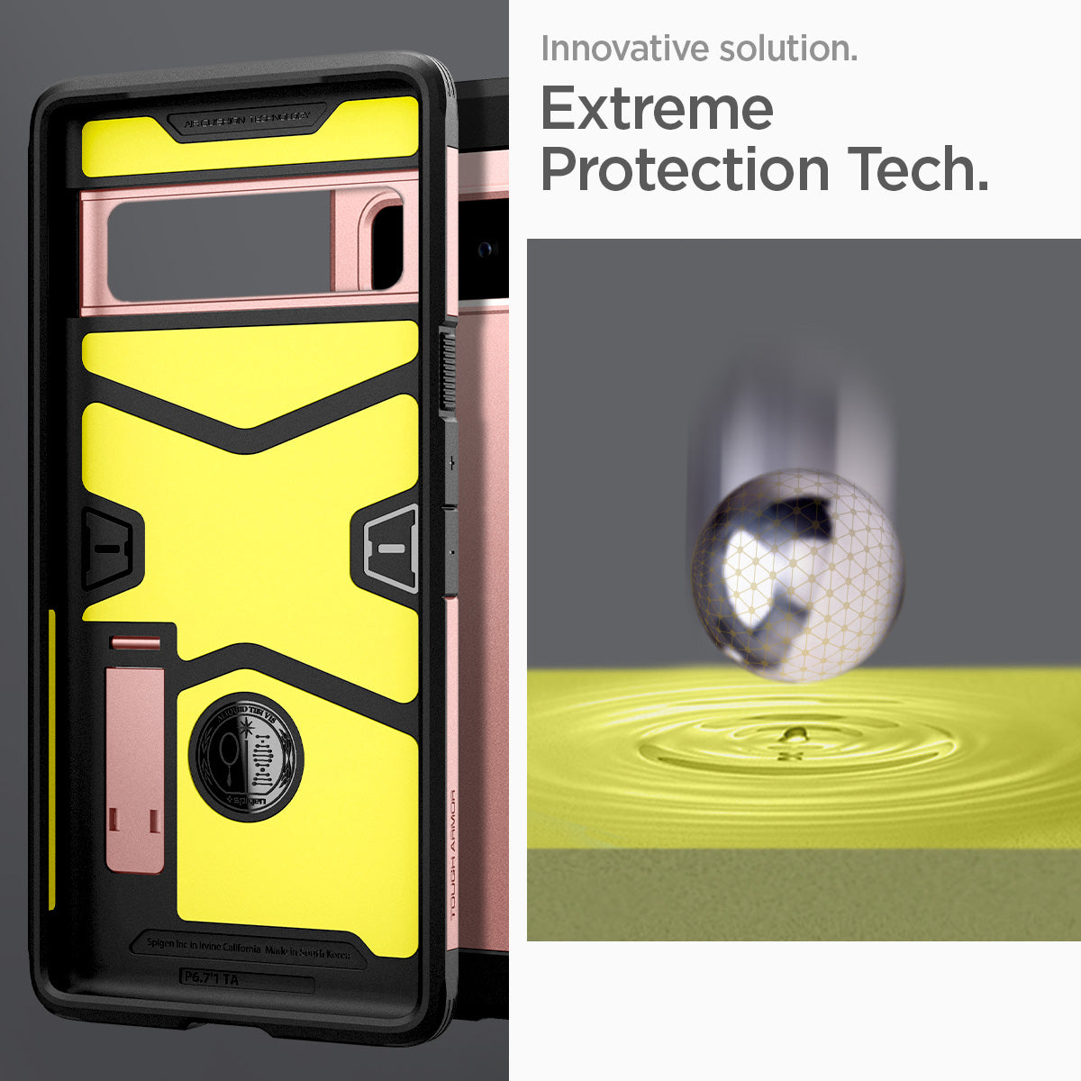 ACS03463 - Pixel 6 Pro Case Tough Armor in rose gold innovative solution. Extreme protection tech