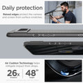 ACS06311 - Pixel 8 Pro Case Liquid Air in Matte Black daily protection raised edges protect the camera and screen from surface scratches. Air cushion technology helps mitigate impact from drops.

