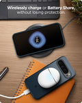 ACS07732 - Pixel 9 Pro XL Case Thin Fit in Metal Slate wirelessly charge or battery share without losing the protection.
