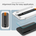 AGL08938 - Pixel 9a GLAS.tR EZ Fit in Clear showing the quick and easy to install. Alignment tray for easy application