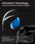 ACS09741 - Pixel 10 Pro Fold Case Slim Armor Pro (MagFit) in black showing the AirCushion Technology. Corner air pocket design for impact mitigation. Total protection. 2-piece front and back case guards with precise fit