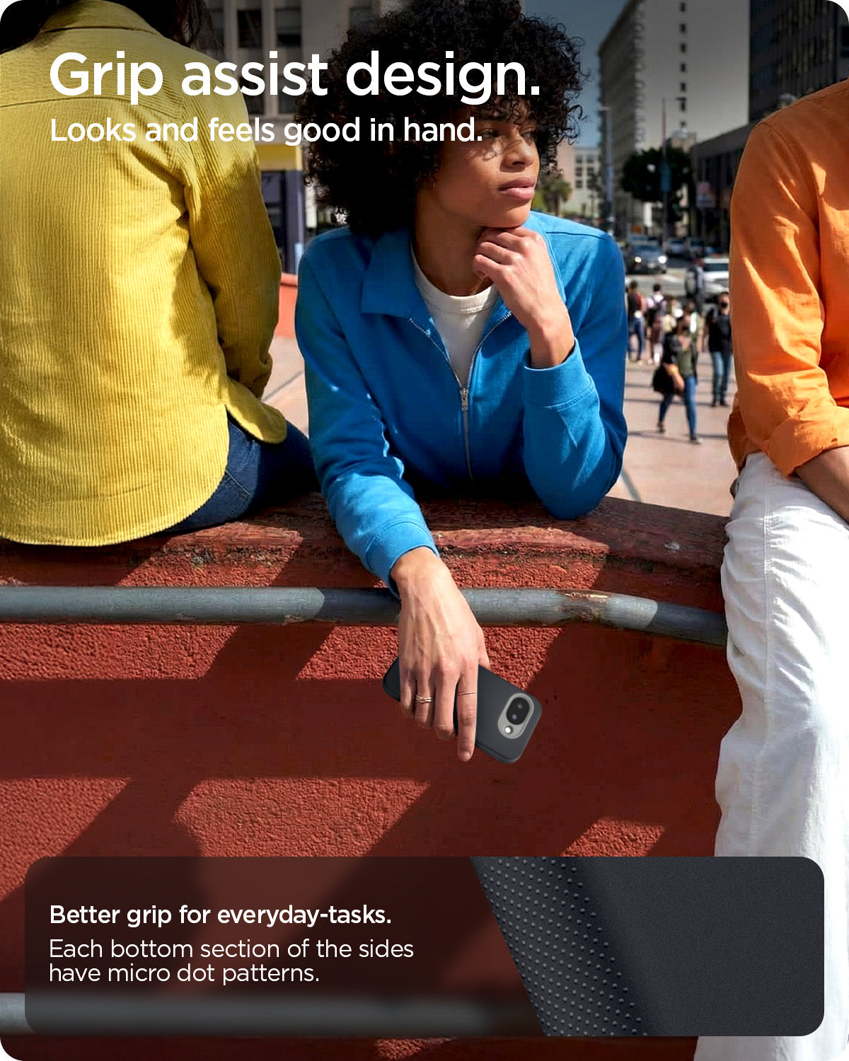 ACS11287 - Pixel 10a Nano Pop (Mag Fit) in Black Sesame showing grip assist design. looks and feels good in hand.