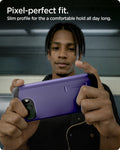 ACS11281 - Pixel 10a Tough Armor (Mag Fit) in Ash Violet showing pixel perfect fit. slim profile for the comfortable hold all day long
