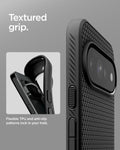 ACS11448 - Pixel 11 Pro XL Matte Black close up showing the textured grip pattern and flexible TPU construction.