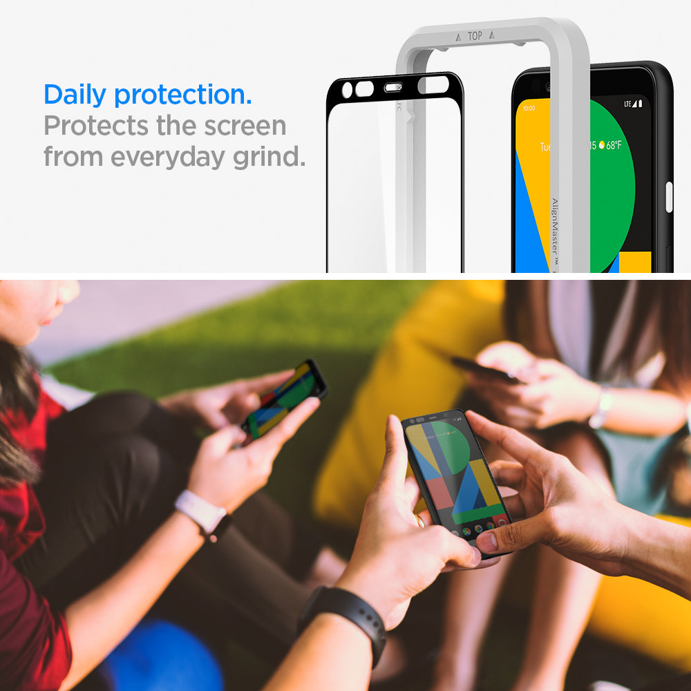 AGL00481 - Pixel 4 Series Alignmaster Full Cover Screen Protector Daily protection. Protects the screen from everyday grind.