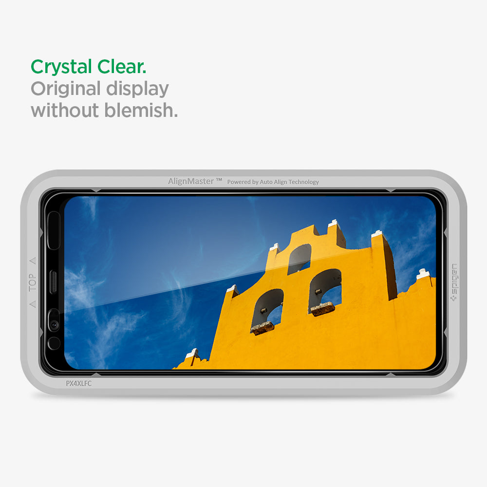 AGL00481 - Pixel 4 Series Alignmaster Full Cover Screen Protector crystal clear original display without blemish.