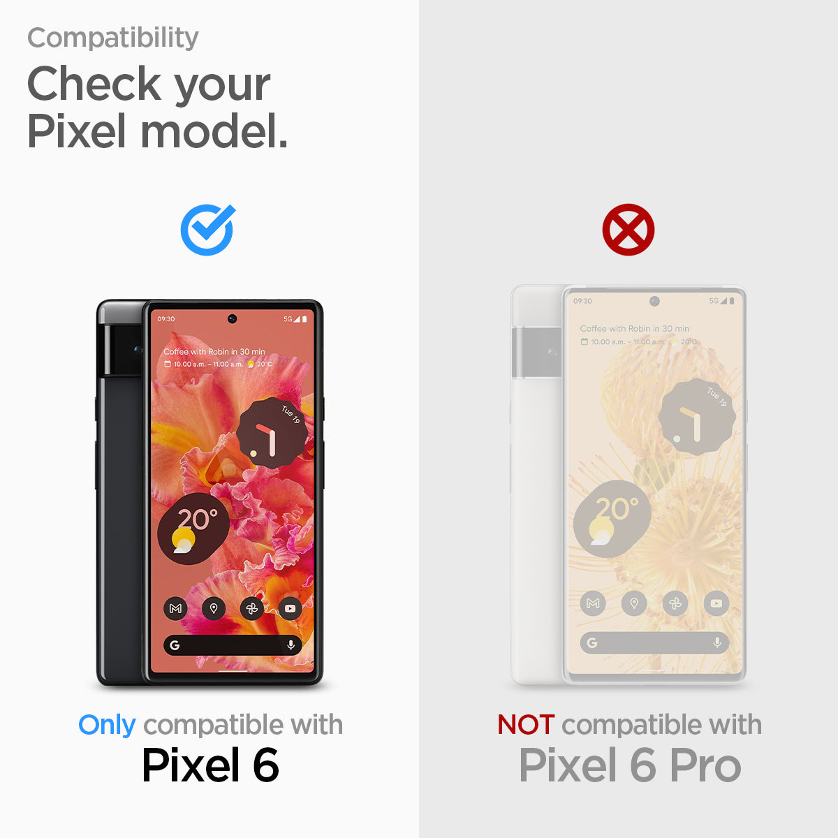 AGL04164 - Pixel 6 Screen Protector Alignmaster compatibility check your pixel model. Only compatible with pixel 6. Not compatible with pixel 6 pro.