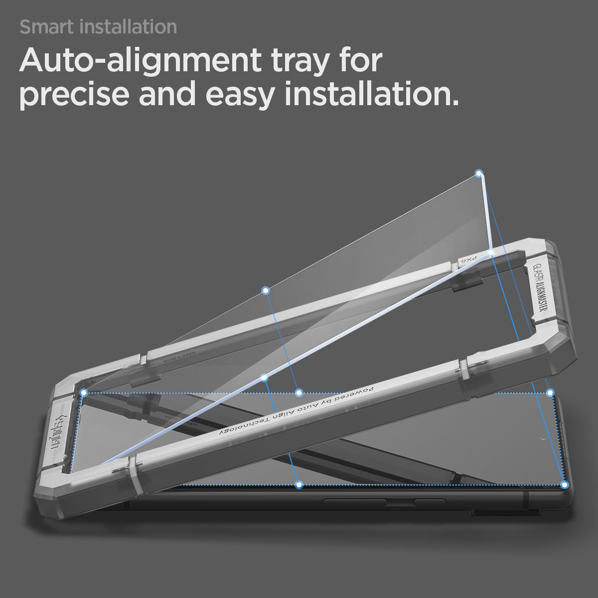 AGL04164 - Pixel 6 Screen Protector Alignmaster auto alignment tray for precise and easy installation. Smart installation.