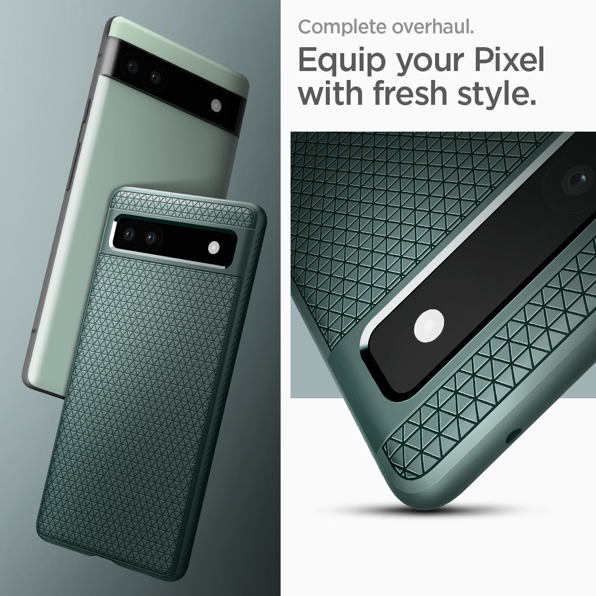 ACS04475 - Pixel 6a Case Liquid Air in midnight green complete overhaul. Equip your pixel with fresh style.