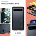 ACS04480 - Pixel 6a Case Tough Armor in metal slate  tough armor innovative solution.