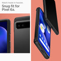 ACS04479 - Pixel 6a Case Tough Armor in black match made in heaven. snug fit for pixel 6a.