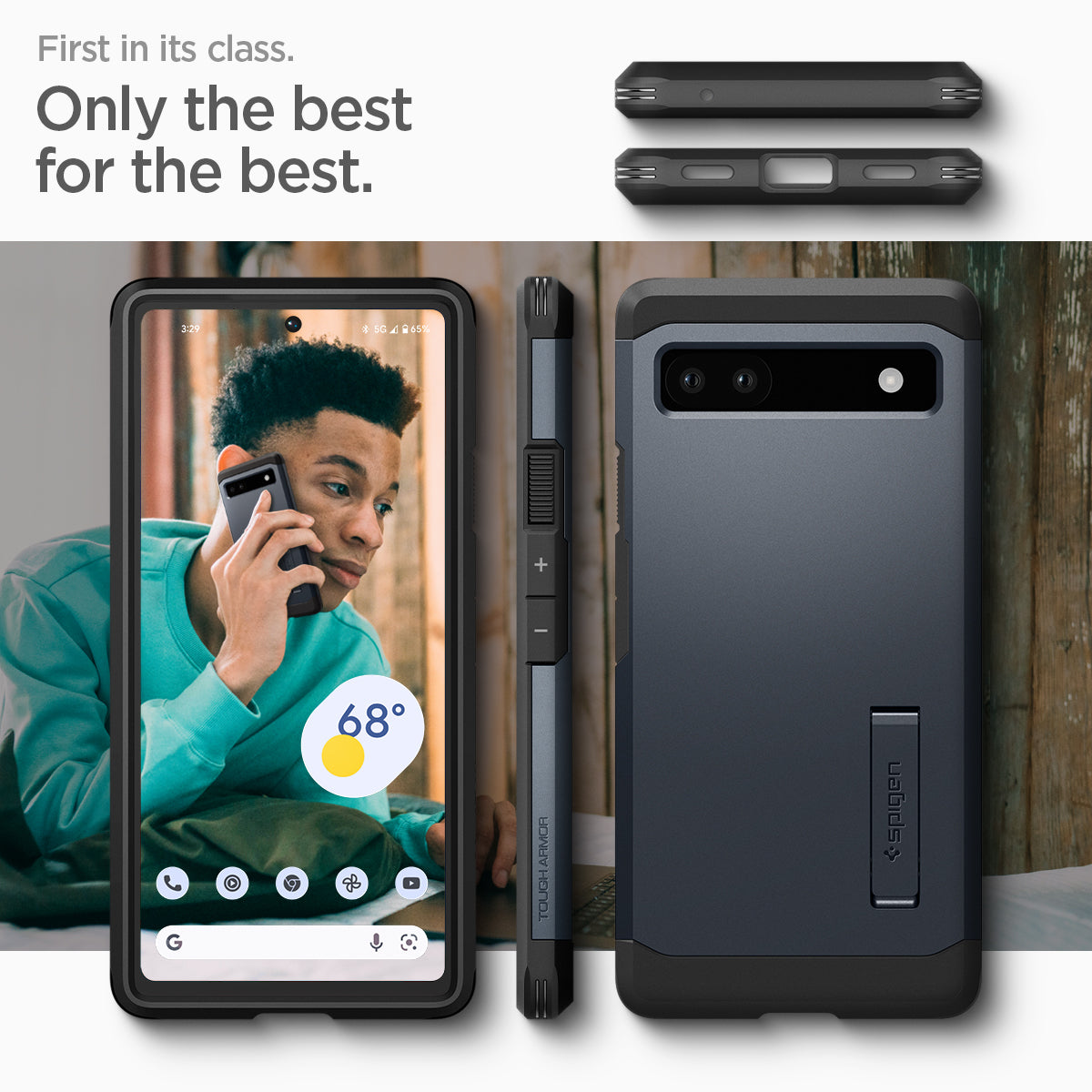 ACS04480 - Pixel 6a Case Tough Armor in metal slate first in its class. only the best for the best.
