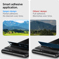 AGL05471 - Pixel 7 Optik Lens Protector in black smart adhensive application. Spigen design partial adhesive. No blemish over time.