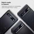 AGL05471 - Pixel 7 Optik Lens Protector in black match made in heaven. Optik lens protector is compatible with all Spigen pixel 7 pro cases.