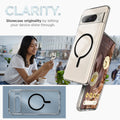 ACS06318 - Pixel 8 Pro Case Ultra Hybrid Metal Ring (MagFit) in black clarity. Showcase originality by letting your device shine through.
