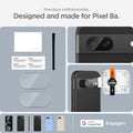 AGL07465 - Pixel 8a Optik EZ Fit Lens Protector in Crystal Clear made for google. Precision craftmanship designed and made for pixel 8 a.