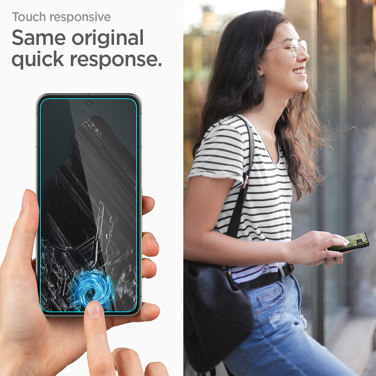 AGL07395 - Pixel 8 Pro Alignmaster in Clear touch responsive same original quick response.