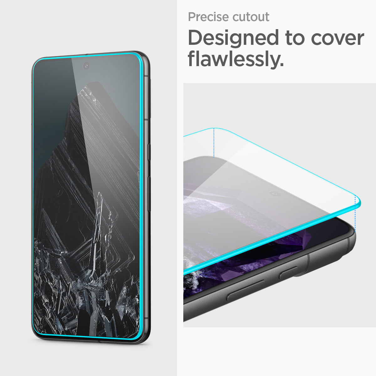AGL07395 - Pixel 8 Pro Alignmaster in Clear precise cutout designed to cover flawlessly.