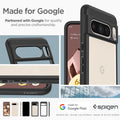 ACS06317 - Pixel 8 Pro Case Ultra Hybrid in matte black made for google partnered with google for quality and precise craftsmanship.