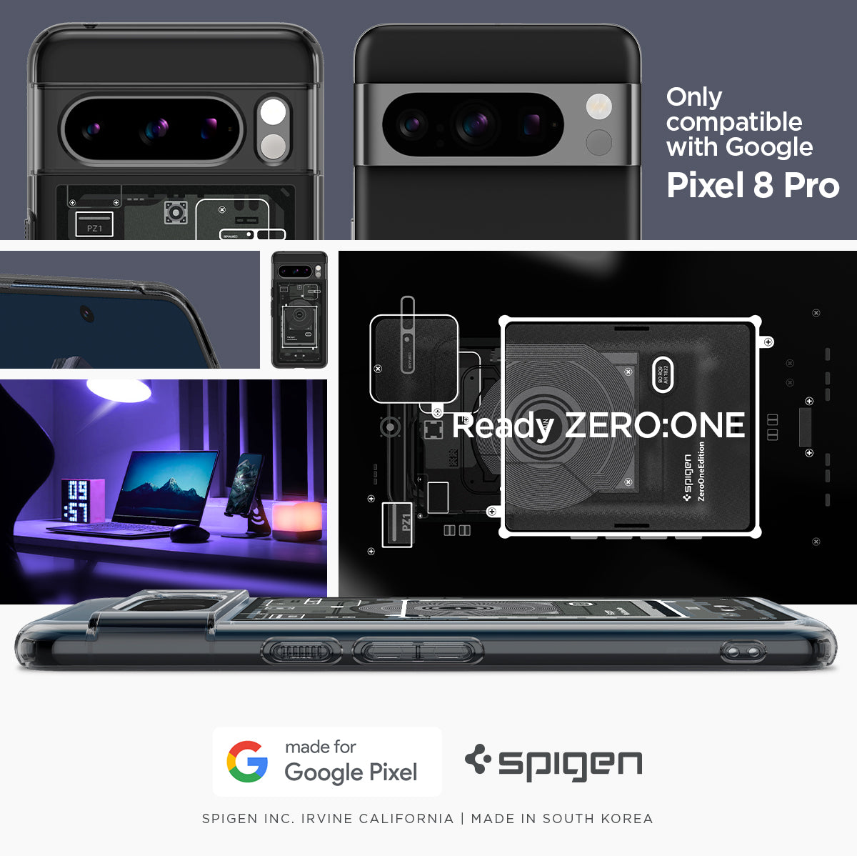 ACS06316 - Pixel 8 Pro Case Ultra Hybrid Zero One only compatible with Google Pixel 8 pro.
