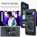 ACS06316 - Pixel 8 Pro Case Ultra Hybrid Zero One internal design. Sleek teardown print highlights the sleek internal design of your pixel.