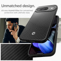 ACS07734 - Pixel 9 Pro XL Case Enzo Aramid in Matte Black unmatched design. All new aramid fiber for unmatched protection with ultimate class.