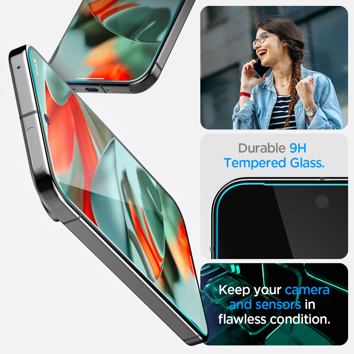 AGL08445 - Pixel 9 Pro XL GLAS.tR EZ Fit in Clear durable 9h tempered glass. keep your camera and sensors in flawless condition.