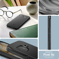 ACS09037 - Pixel 9a Case Thin Fit (MagFit) in Black showing the different angles
