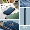 ACS09038 - Pixel 9a Case Thin Fit (MagFit) in Navy Blue showing the different angles