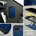 ACS09047 - Pixel 9a Case Tough Armor AI (MagFit) in Navy Blue showing the different angles