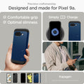 ACS09047 - Pixel 9a Case Tough Armor AI (MagFit) in Navy Blue showing the precision craftsmanship. Comfortable and optimal slimness