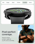 ACS09483 - Pixel Watch 5 (41mm) Liquid Air Matte Black showing the pixel perfect coverage. Raised edges protect against scuffs and scratches