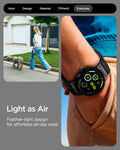 AMP11421 - Pixel Watch 5 (45mm) Lite Fit X Black showing light as air feature