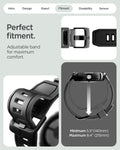 ACS09484 - GWdda Band Rugged Armor Pro in black showing the perfect fitment. Adjustable band for maximum comfort