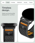 AMP11747 - Pixel Watch 5 (45mm) Athlex Air Active Black Orange close-up view highlighting the woven texture, durable construction, and premium finish.