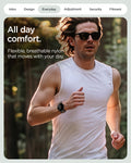 AMP11747 - Pixel Watch 5 (45mm) Athlex Air Active Black Orange breathable nylon material provides all-day comfort during everyday activities.