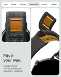 AMP11747 - Pixel Watch 5 (45mm) Athlex Air Active Black Orange hook and loop fastener allows quick, secure, and precise adjustment.