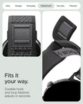 AMP11749 - Pixel Watch 5 (45mm) Athlex Air Active Black Gray hook and loop fastener allows quick, secure, and precise adjustment.