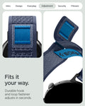 AMP11752 - Pixel Watch 5 (41mm) Athlex Air Active Navy Blue hook and loop fastener allows quick, secure, and precise adjustment.