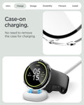 ACS11960 - Pixel Watch 5 (41mm) Thin Fit 360 Crystal Clear front, side, and protective case views highlight the slim profile, wireless charging compatibility, integrated tempered glass screen protector, and secure all-around protection.