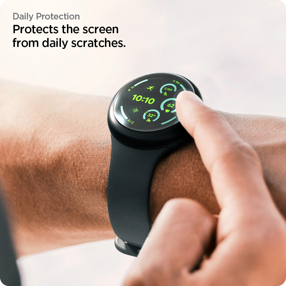 AFL08524 - Pixel Watch 3 (41mm) EliteShield EZ Fit in Clear daily protection. protects the screen from daily scratches.