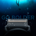 AMP06348 - Pixel Watch Series Case Lite Fit in black go bolder. Shows the depths of the sea.