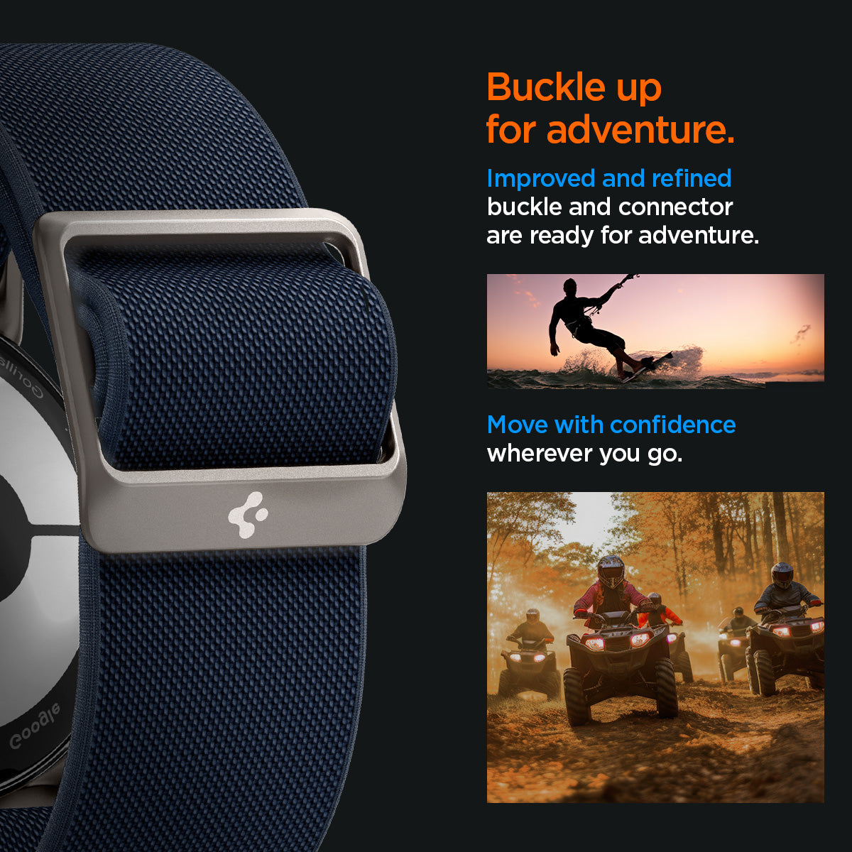 AMP07607 - Pixel Watch 5 (41mm) Lite Fit Navy lightweight woven construction provides breathable comfort for all-day wear.