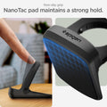 AMP05796 - Pixel Watch Stand Black S354 in black showing the Non-slip grip. NanoTac pad maintains a strong hold