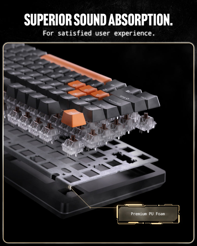APP06427 - Spigen ArcPLAY Keyboard showing the superior sound absorption for satisfied user experience