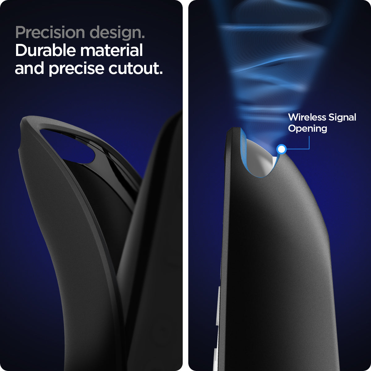 ACS03705 - PS5 Remote Silicone Fit Case in black showing the precise design. Durable material and precise cutout