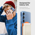 AFA09233 - Galaxy S25 Case MagSafe Card Holder Nano Pop (MagFit) in Orange Beige showing the designed for Galaxy S25 with precise fitment for your Galaxy S25 Series