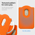 AFA09233 - Galaxy S25 Case MagSafe Card Holder Nano Pop (MagFit) in Orange Beige showing the textured pattern for extra grip. Non-slip silicone padding keeps wallet secure on your phone